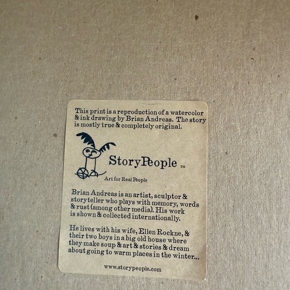 Brian Andreas 1992 signed Framed Art Print with Colorful Houses and Sun - Picture 4 of 6